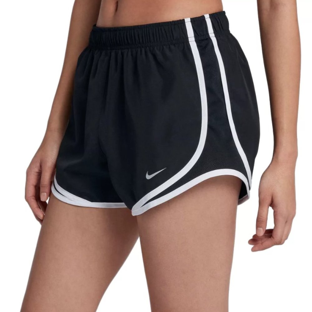 Nike Black Athletic Shorts with White Trim
